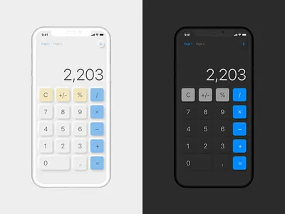 Daily UI – #004 Calculator appdesign calculator dailyui dailyui004 dailyuichallenge dark ios app light neumorphic neumorphism uiux