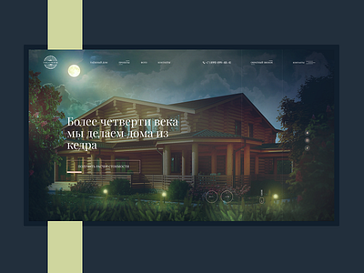 Таёжный дом 2 adobe xd design designs illustration landing page photoshop shot ui ux web website