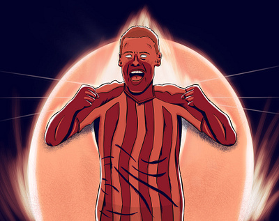 Ryan Shawcross - Captain Fantastic championship comic fire football footballer illustration procreate stoke