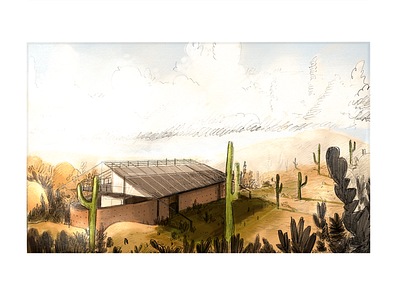 Desert getaway architect architecture art autodesk branding cactus desert design illustration ipad sketch sketchbook watercolor