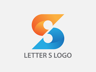 letter s logo design, gradient color, 3d style 3d alphabet blue color color combination gradient gradient color letter s logo brand logo design logo shift luxury minimalist modern design modern logo monogram orange s s logo simply
