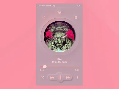 Music player (neomorphism) daily ui mobile music player