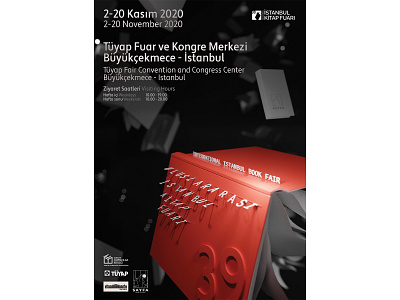 Poster Design for International Istanbul Book Fair 2020 3d 3d art 3d model blender book book fair book shop coffee shop fair flying book poster poster design poster designer tuyap tüyap