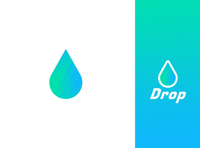 "Drop" concept logo brand design branding design flat icon illustrator lettering logo logo design vector