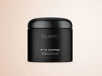 Tempo Nootropic Supplement Packaging brand brand identity branding health logo minimal packaging supplements typography vitamins wellness