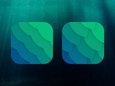 Daily UI – #005 App Icon app icon blue botanic dailyui dailyui 005 dailyuichallenge green ios app leaves logo maritime nautical ocean waves
