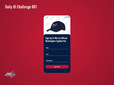 001 daily ui challenge design giveaway mobile mobile design raffle signup ui washington capitals