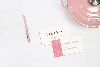 Lizzy's Sweet Treats - Brand Identity Design bakery brand identity bakery logo design business card cupcake logo icon design illustration logo pattern typography