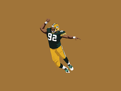 Reggie White art artist champion color defensive end design game helmet illustration illustrator nfl success super bowl touchdown vector