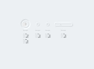 SKEUOMORPHIC DESIGN app dropshadow music app ui