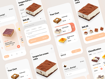 Buy cake app online app buy cake e commerce logo ui ux design