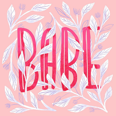 Babe art art licensing artwork babe digital art digital painting digitalartist drawing hand lettering handlettering illustration pattern design surface design surface pattern typography valentine day