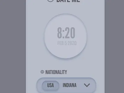 Skeuomorph Clock Interface design skeuomorph ui