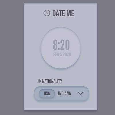 Skeuomorph Clock Interface design skeuomorph ui