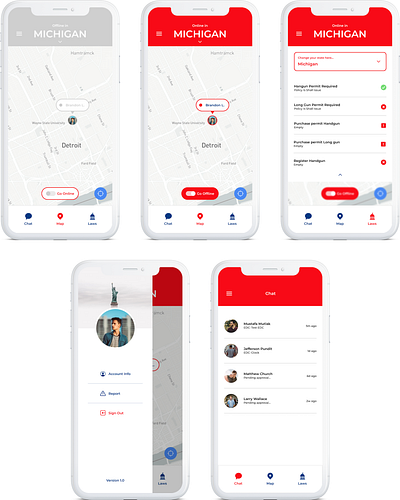 A Patriotic App app design minimal ui ux