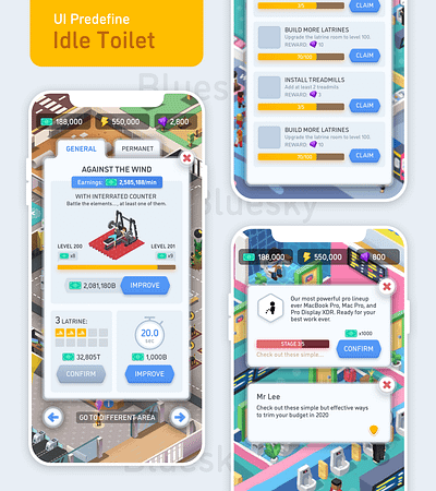 Idle Toilet Predefine game icon mobile toilet ui