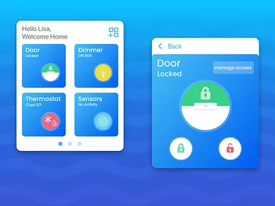 Daily UI Smart Home app for Apple Watch app apple watch dailyui design gradient ios ui ux vector watch watchos website