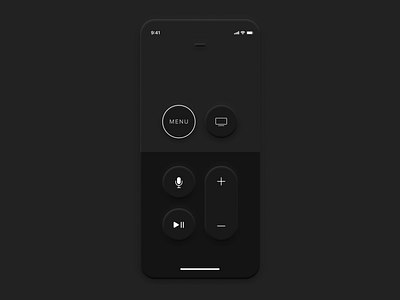 Neumorphism: App Remote TV app app design apple design neumorphism new skeuomorphism remote skeuomorph skeuomorph app skeuomorphic skeuomorphism study case trend tv ui