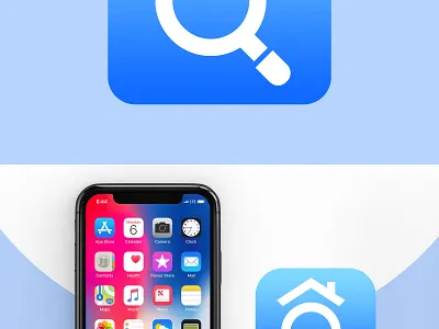app icon Qrent.net clean design icon vector