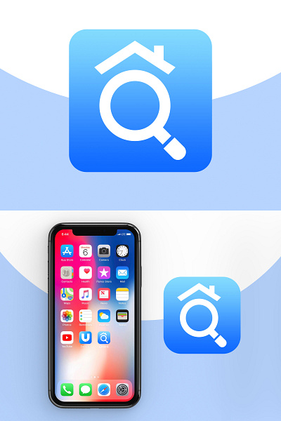 app icon Qrent.net clean design icon vector