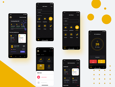 Ur Home - Smart Home UI app art branding design icon illustration minimal type ui vector