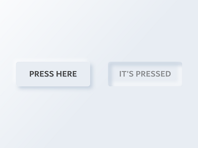 NOW, IT'S PRESSED BUTTON 2020 trend adobe xd branding button design design graphic design neomorphism ui design ui trend