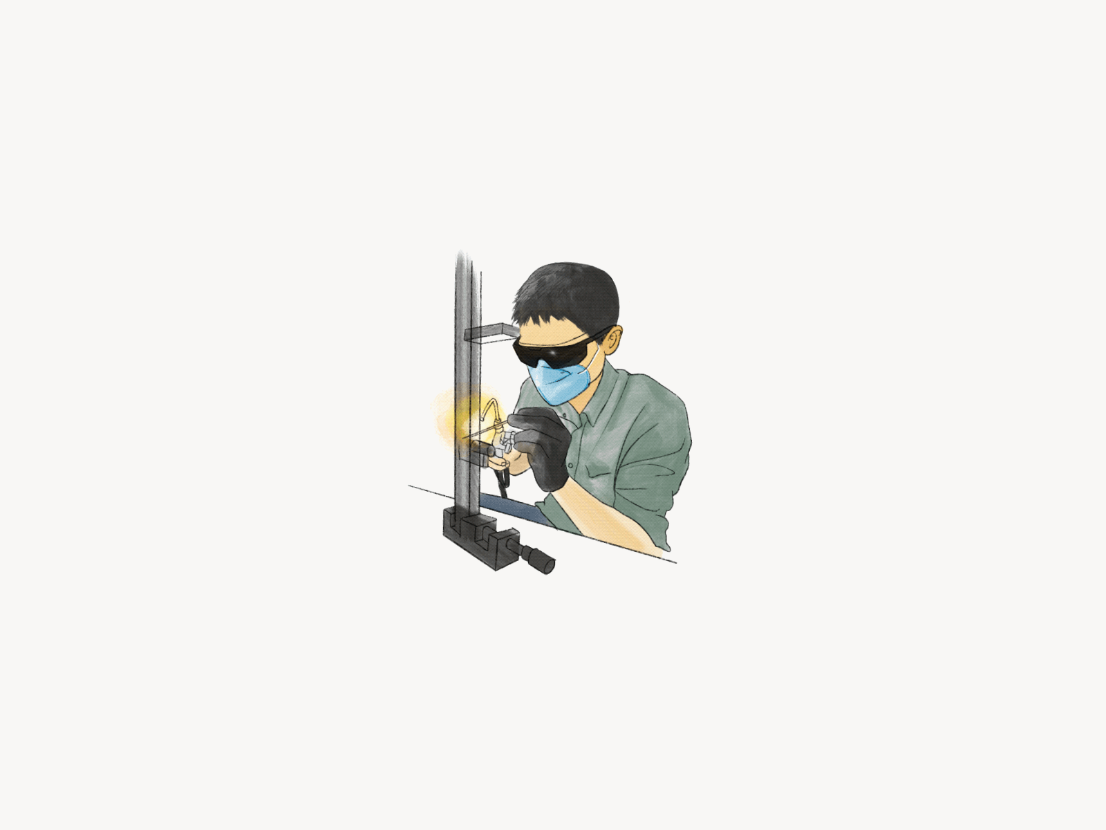 craftsman animation craftsman electric welding illustration