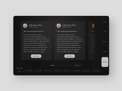 Online Memorial UI Design - Guestbook Page mobile design product design ui ui design ux ux design visual design website design