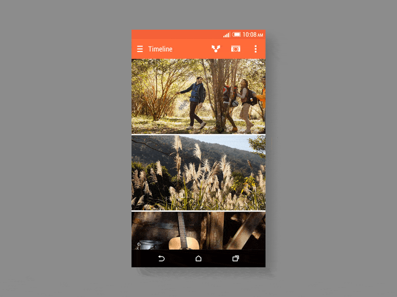 HTC SENSE6 photo app pinch to zoom out animation design gif htc interaction mobile mobile design ui ux