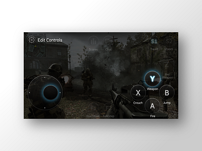 HTC game hub virtual joystick design android design htc joystick mobile mobile design ui ux