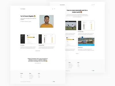 Front-end Developer Portfolio adobe xd clean design front end developer front end development minimalist online portfolio personal website portfolio prismic uiux vuejs