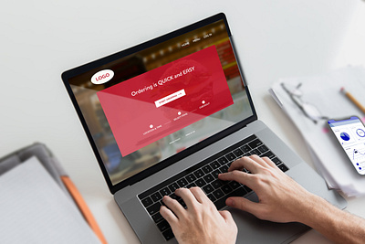 Online Order System Homepage bussines photoshop ui design uiux