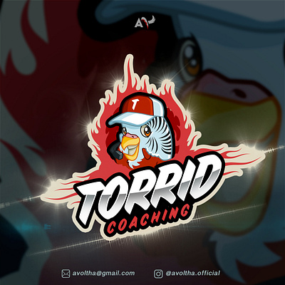 Torrid Coaching Cartoon Logo By Avoltha animal animallogo bird cartoon cartoon character cartoon illustration cartoonlogo coach coaching coachinglife coachingtips customlogo design illustration torrid