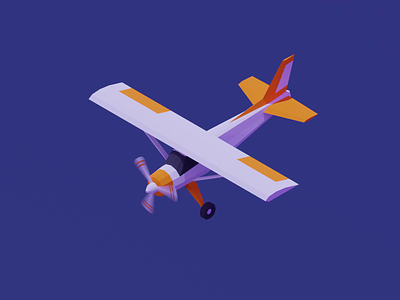 Airplane Animation Tutorial 3d airplane animation blender diorama illustration isometric loop lowpoly motion render