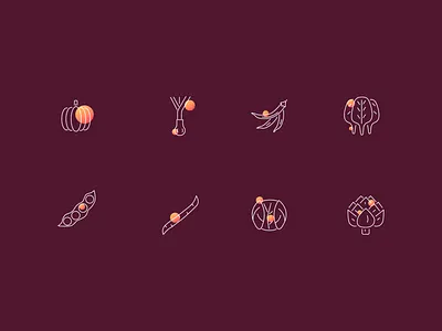 Roicons vegetable icon set bean cabbage celery design dinner flat icons food healthly icon design leek lettuce peas pumpkin roicons spice vegetable vegetables