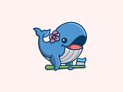 Hawaiian Humpback Whale adorable animal cartoon character cute dental dentistry doctor fish girl happy hawaii hibiscus flower humpback whale illustration illustrative kawaii mascot pediatric toothbrush