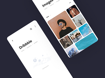 Storage - Mobile app - UI/UX - Concept app blue concept design flat folder minimalism mobile storage style ui ux