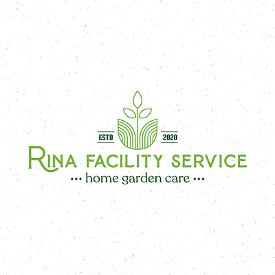 Vintage minimal logo design for a gardening company brand identity branding design graphic design logo print typography vector