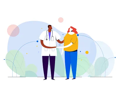 doctor and patient animation animation studio caring doctor explainervideo illustration inquiry patient story vector