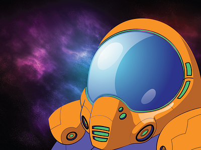Close-up Astronaut 👨🏻‍🚀 astronaut block five blockfive design designer figma galaxy gradients illustration illustrator man milky way photoshop space space man space suit spaceman suit universe vector