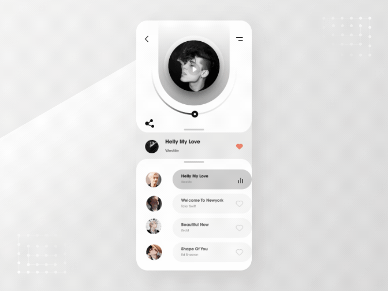 Concept Music System-motion animation app branding design motion music ui ux