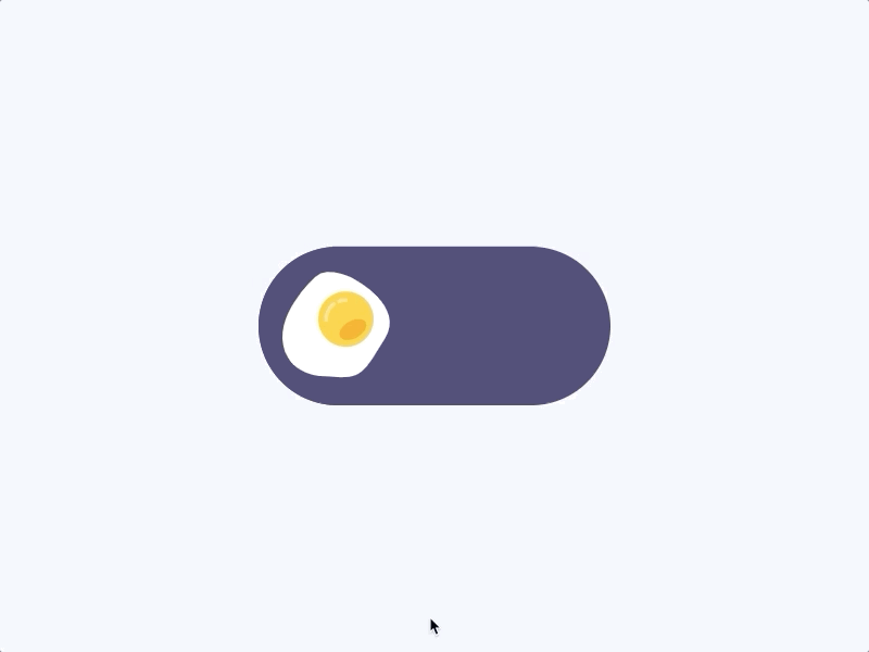 Egg Toggle Switch Morph 🍳 => 🥚 - CodePen animation codepen design egg interaction interactive omelette switch toggle toggle button toggle switch web