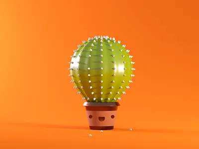 Balloon Cactus 3d 3d art 3d character 3d illustration balloon blender blender 3d c4d c4dart cactus character character design cycles doodle dribbble illustration render rendering simple smile