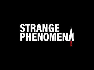 Strange Phenomena Logo black creepy design ghost halloween house identity logo logotype poltergeist roof strange typography window