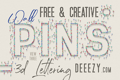 Free Wall Pins 3d Lettering 3d letters deeezy font free free downloads free font free graphics free typography freebie freebies funny font funny typography graphics office typography wall pins