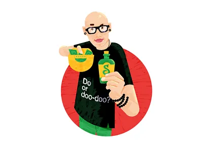 Chris Do - Snake Oil Salesman Parody adobe branding brushes caricature charge more debate entrepreneurlife entrepreneurlife entrepreneurship freelance illustration love it or hate it motion design motion graphics photoshop photoshop art show me the money snake oil salesman work for free