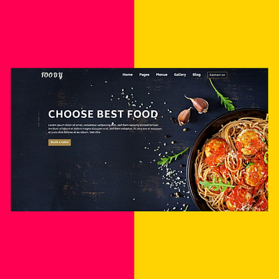 Food kitchen website banner design illustration illustrator ui uidesign uiux uiuxdesigner user interface design ux uxdesign