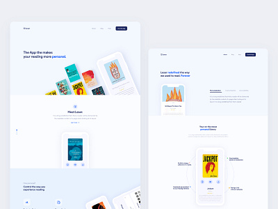 Leser Reading App app books clean minimal mobile raff hbb reader reading ui web website white