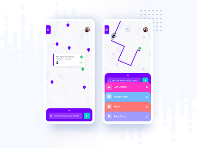 Car Parking App adobe xd car car parking clean concept cool creative dribbble elegant ios app design parking parking app simple ui ui design user interface userflow userfriendly ux