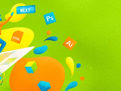 5_Next art character drawing flat illustration ipad procreate raster texture vector